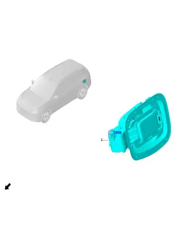 Лючок бензобака в сборе для Leapmotor C11, 6508100-CC02