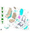 Обивка подушки левого переднего сиденья для Leapmotor C11, 5810140-LD21