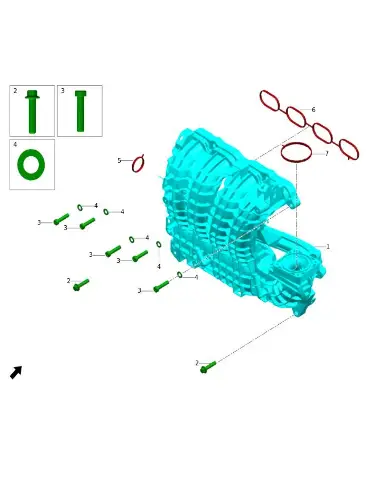 Малая прокладка класса А 8 для Leapmotor C11, 7101162-CJ01