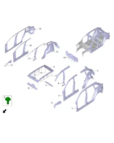 Задняя стенка в сборе (электрофорез) для Leapmotor C11, 6140000-CC01DY