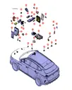 Малый датчик-снежный белый для BYD Song DM-i 2024, 13195402-00