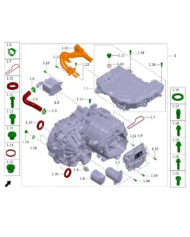 Болт с фланцем и крупной резьбой для Leapmotor C11, Q1840825T1F61-5
