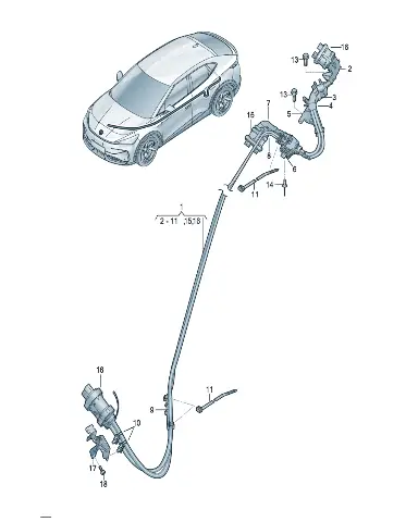 Внутренний шестигранный круглая головка плоский головка винт для Volkswagen ID.UNYX, N91096801