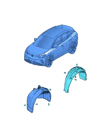 Внутренний пластина колесо крышка для Volkswagen ID.UNYX, 11H810971A