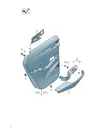 Дверь отделочный панель черный серый для Volkswagen ID.UNYX, 11H867211HMKI