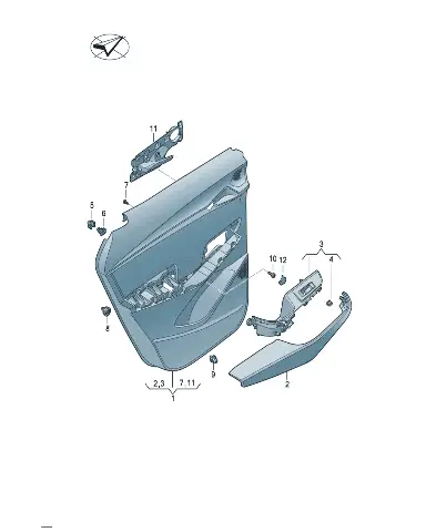 Ручка черный черный для Volkswagen ID.UNYX, 11H8671264PK