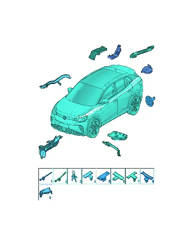 Трос канал панель приборов Жгут проводки для Volkswagen ID.UNYX, 11A971822