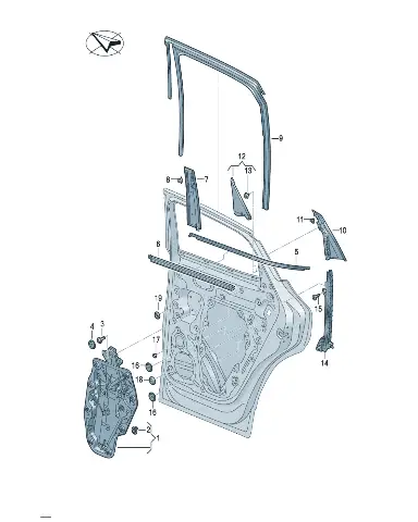 Окно направляющий направляющая черный для Volkswagen ID.UNYX, 11H8394405AP