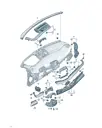 Панель приборов защита черный черный для Volkswagen ID.UNYX, 5FL858189A4PK