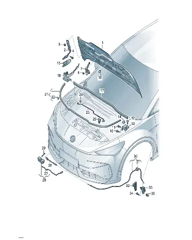 Шестигранный плечевой гайка для Volkswagen ID.UNYX, N90798805