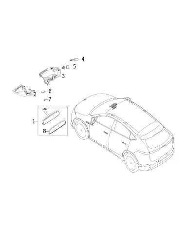 Рамка внутреннего зеркала для XPENG G6, 6245H01ED1-00-01