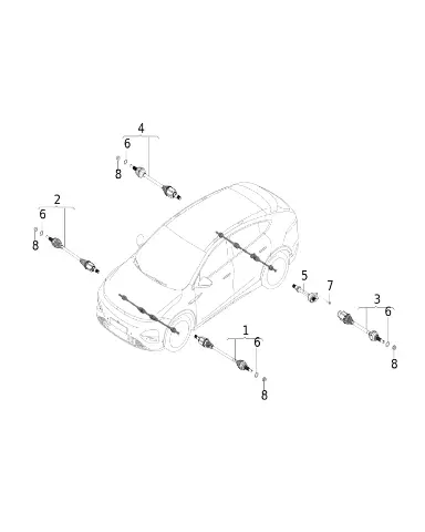 Гайка с фланцем для XPENG G6, Q331B24T2F36