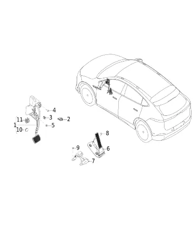 Болт с шестигранной головкой с фланцем для XPENG G6, Q1860825T1F38