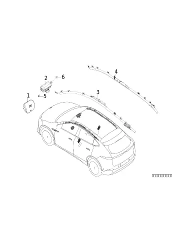 Правая боковая шторка безопасности для XPENG G6, 6510060FA1-00-03