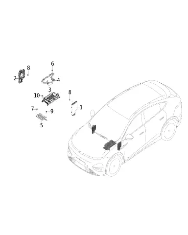 Самоконтрящаяся шестигранная гайка М8 для XPENG G6, Q32108T2F70
