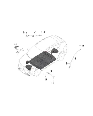 Жгут заземления аккумулятора для XPENG G6, 8335101FA1-00-04