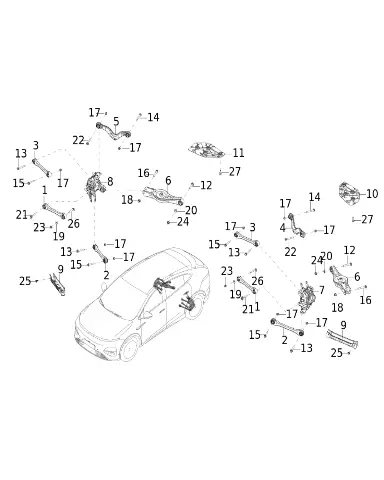 Болт с шестигранной фланцевой головкой М12x1 для XPENG G6, 902007756-00-00
