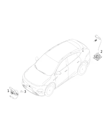 Задняя камера парковки для XPENG G6, 8740003FA1-00-03