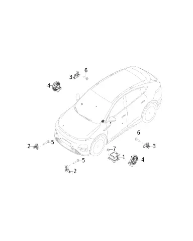 Датчик столкновения передний для XPENG G6, 6590002EA1-00-01