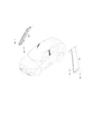 Наружная декоративная накладка средней стойки правая для XPENG G6, 7175200FA1-00-03