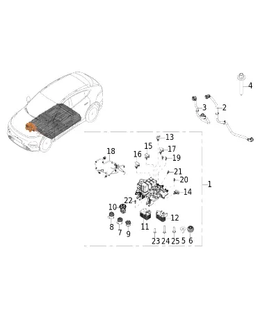 Болт с внутренним шестигранником и шайбой М5 для XPENG G6, 2360022FC1-00-00