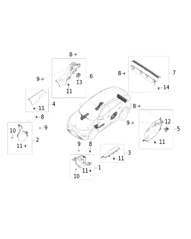 Металлическая скоба для XPENG G6, 6210098FA1-00-00