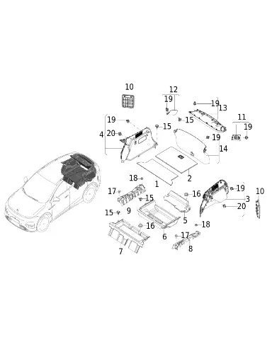 Задняя крышка багажника для XPENG G6, 6235400FA1-00-03