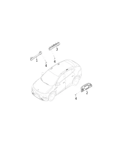 Задняя левая потолочная ручка для XPENG G6, 6270200FA1-C3-00