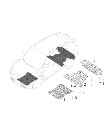 Болт с фланцем M8x28 для XPENG G6, Q1880828F61LS