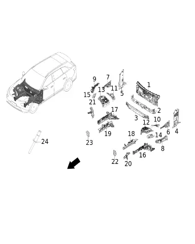 Вытяжная заклепка для XPENG G9, Q444B6514F70