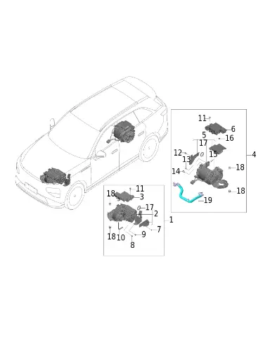 Блок управления задним электромотором для XPENG G9, 1032000EA1-00-04