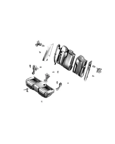 Замок подушки заднего сиденья для XPENG G9, 6330160DF1-00-01