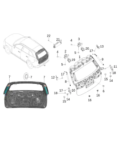 Болт с шестигранным фланцем для XPENG G9, 902000553-00-01