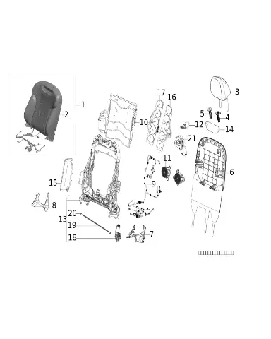 Задняя крышка спинки сиденья для XPENG G9, 6310101EA6-A1-00
