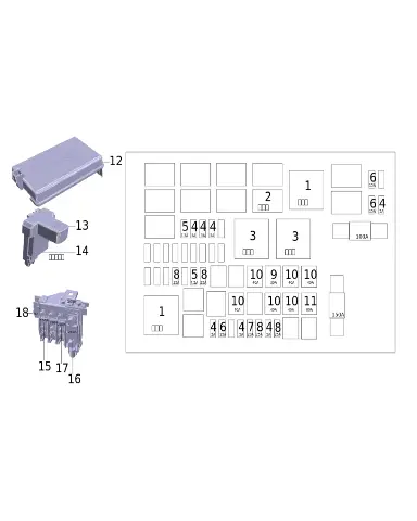 Блок предохранителей для XPENG G9, 8310H14EA1-00-01