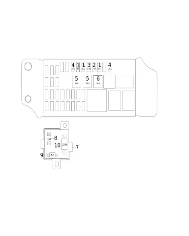 Блок предохранителей для XPENG G9, 8320H04EA1-00-01