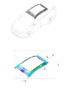 Накладка потолка для XPENG P7+, 6225100FC2-00-03