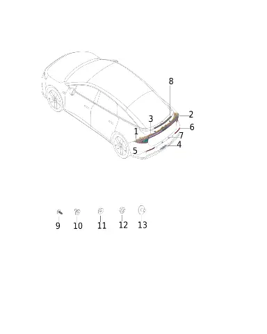 Гайка с конической пружинной шайбой для XPENG P7+, Q32206T2F36L
