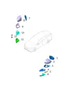 Корпус левого зеркала для XPENG P7+, 7610170FC1-00-00