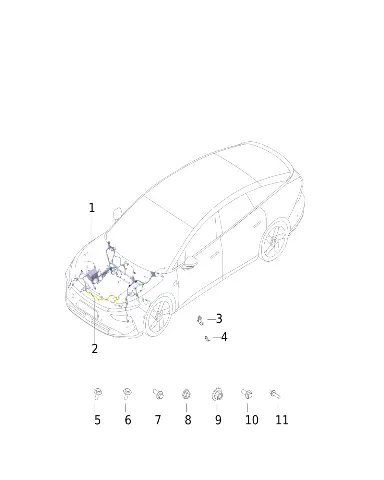 Жгут проводки переднего отсека для XPENG P7+, 8310115FC1-00-00