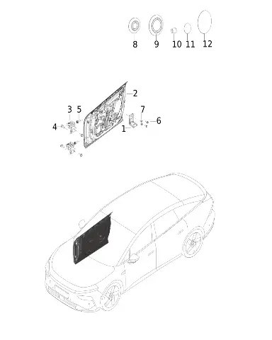Болт с фланцем для XPENG P7+, 902001153-00-01