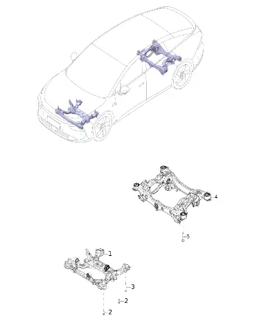 Болт с фланцем и шайбой для XPENG P7+, Q1831670F61L