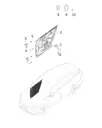 Кронштейн внутренней ручки задней двери для XPENG P7+, 5020070FC1-00-02