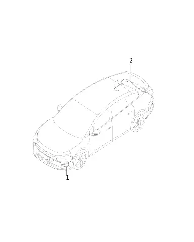 Жгут проводки переднего бампера для XPENG P7+, 8330101FC1-00-05