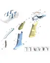 Защитная накладка левая задней стойки для ZEEKR 001, 6608050270LA2