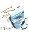 Обшивка задней двери левая внутренняя для ZEEKR 001, 6608226871LA2