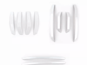 Защитные накладки на двери, бампер и боковые зеркала Zeekr 001, белого цвета из 10 элементов