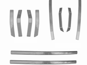 Защитные накладки на двери, бампер и боковые зеркала Zeekr 001, серого цвета из 10 элементов