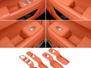 Силиконовые накладки на дверные ручки Lixiang L7, L9, Оранжевого цвета