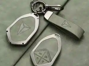 Противоударный, защитный чехол для смарт-ключа Changan Deepal S07, Зелёного цвета